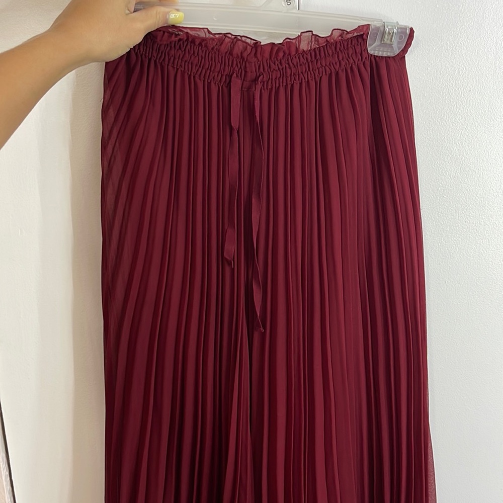 ZARA Red flowy trousers/skirt size XS